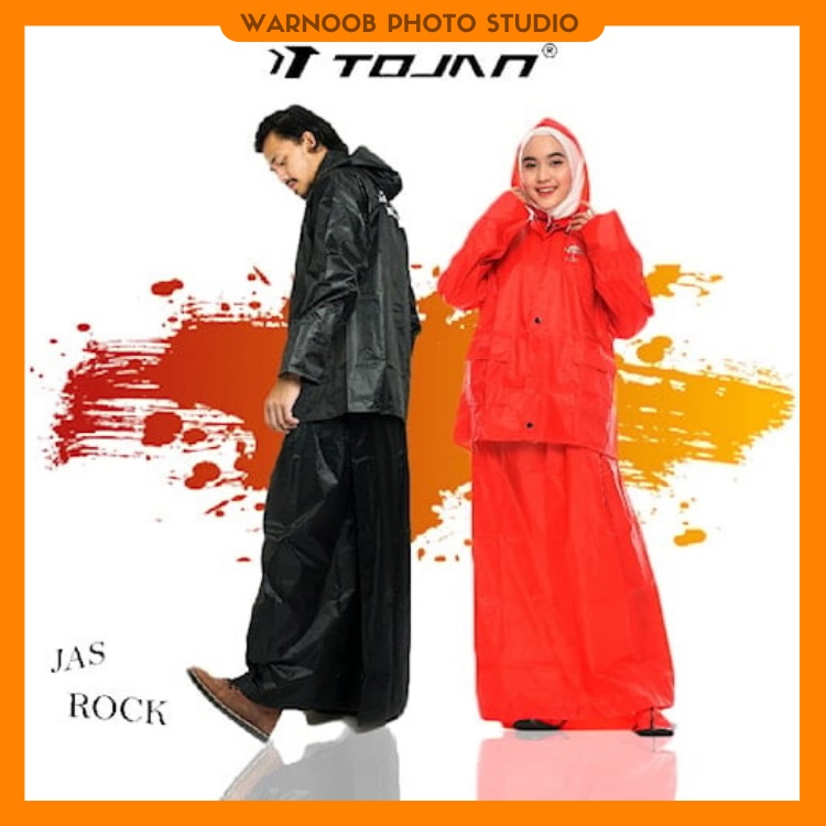 Jas hujan rok wanita syari pria setelan baju celana rok mantel raincoat