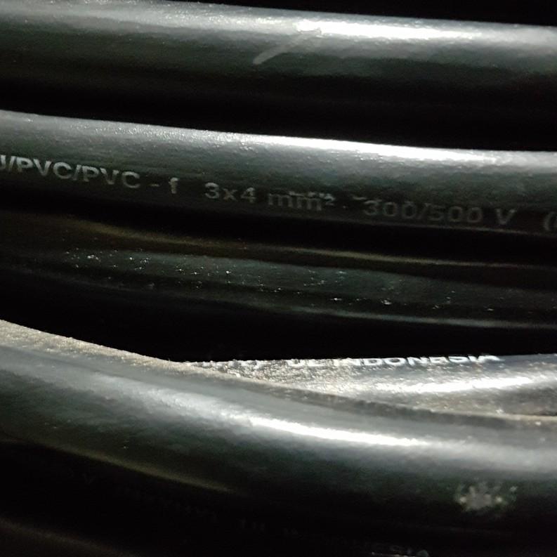 ETERNA NYYHY / NYY HY 3 X 4 MM / 3X4 MM KABEL LISTRIK HITAM SERABUT TEMBAGA ( ECER )