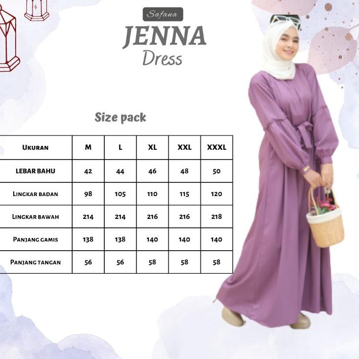 Harga Termurah Dress muslim jenna gamis terbaru safana