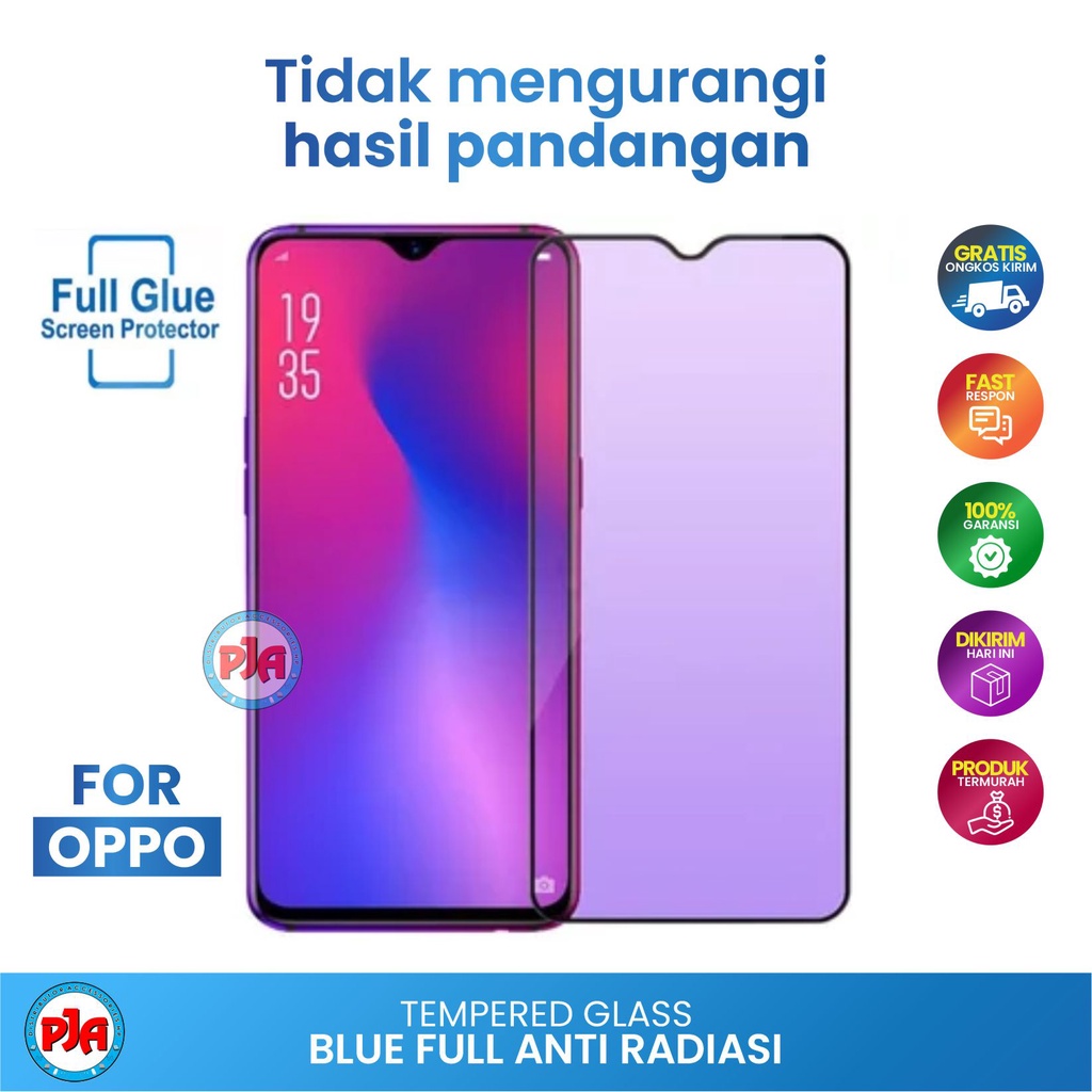 Tempered glass TG Anti Gores Blue light Antiradiasi OPPO A1K A3S A5S A5 A9 2020 A7 A11 A11K A11X