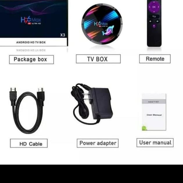 Viral Android Tv Box H96 Max X3 4GB/64GB OS 9 WiFi dual band Amlogic S905X3