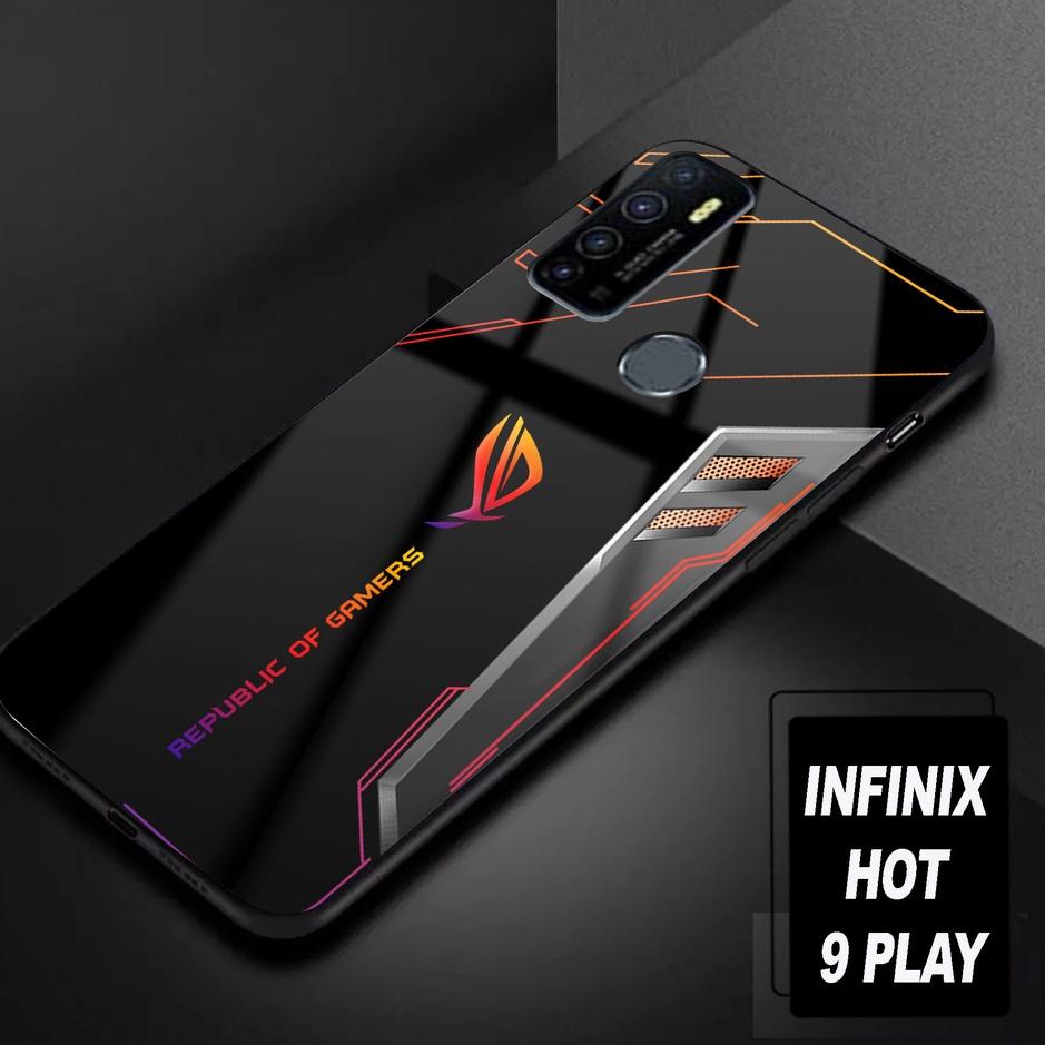 Stok Terbaru SRC Case Hardcase Infinix Hot 9 Play motif Cute ROG Sport Gamers 2D Terbaru Casing Sili