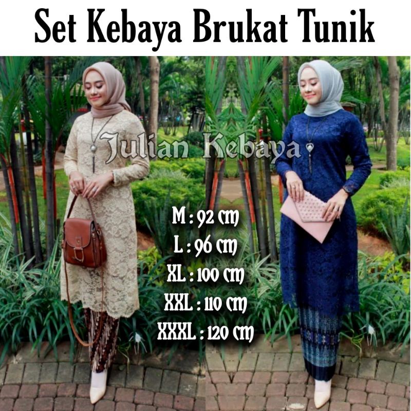 KEBAYA MODERN / TUNIK BRUKAT / KEBAYA TUNIK / SET KEBAYA MODERN / KEBAYA JUMBO / KEBAYA BRUKAT