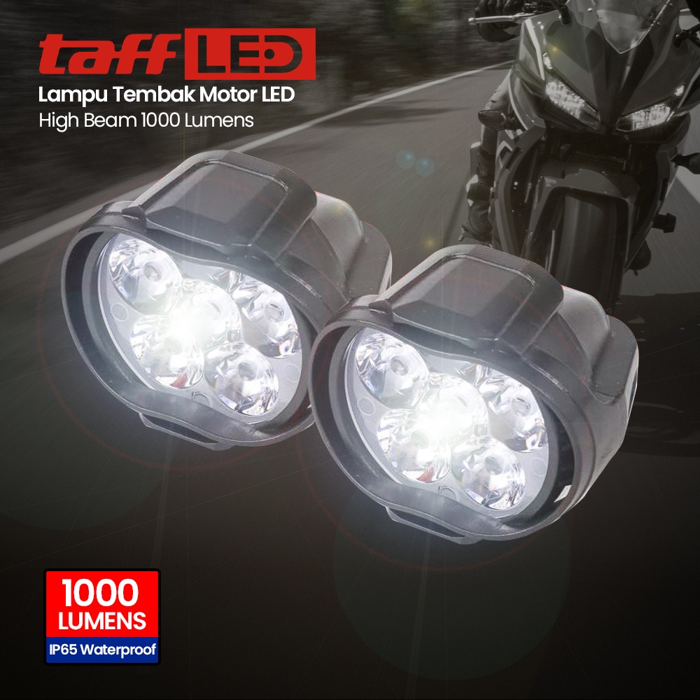 Lampu Tembak Motor LED High Beam 1000 Lumens 2PCS - U5 - OMRSFVBK Black