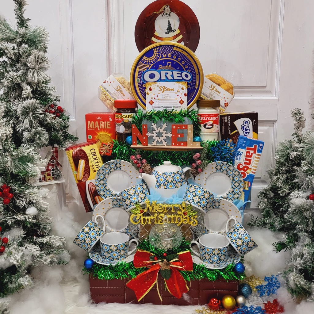 

Paket Dekorasi Hampers Natal Christmas Parcel Hadiah Kue Kering 258
