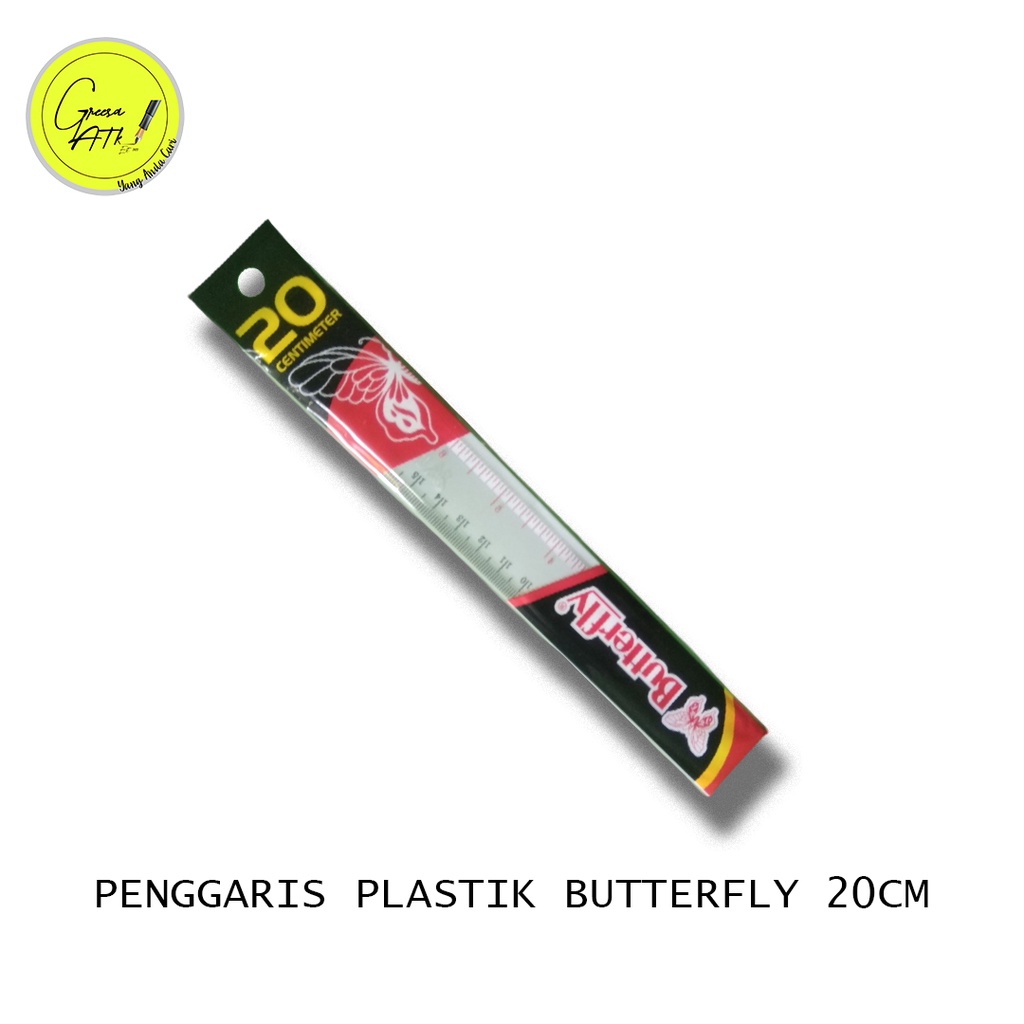 

Penggaris Mika Plastik Butterfly 20&30cm
