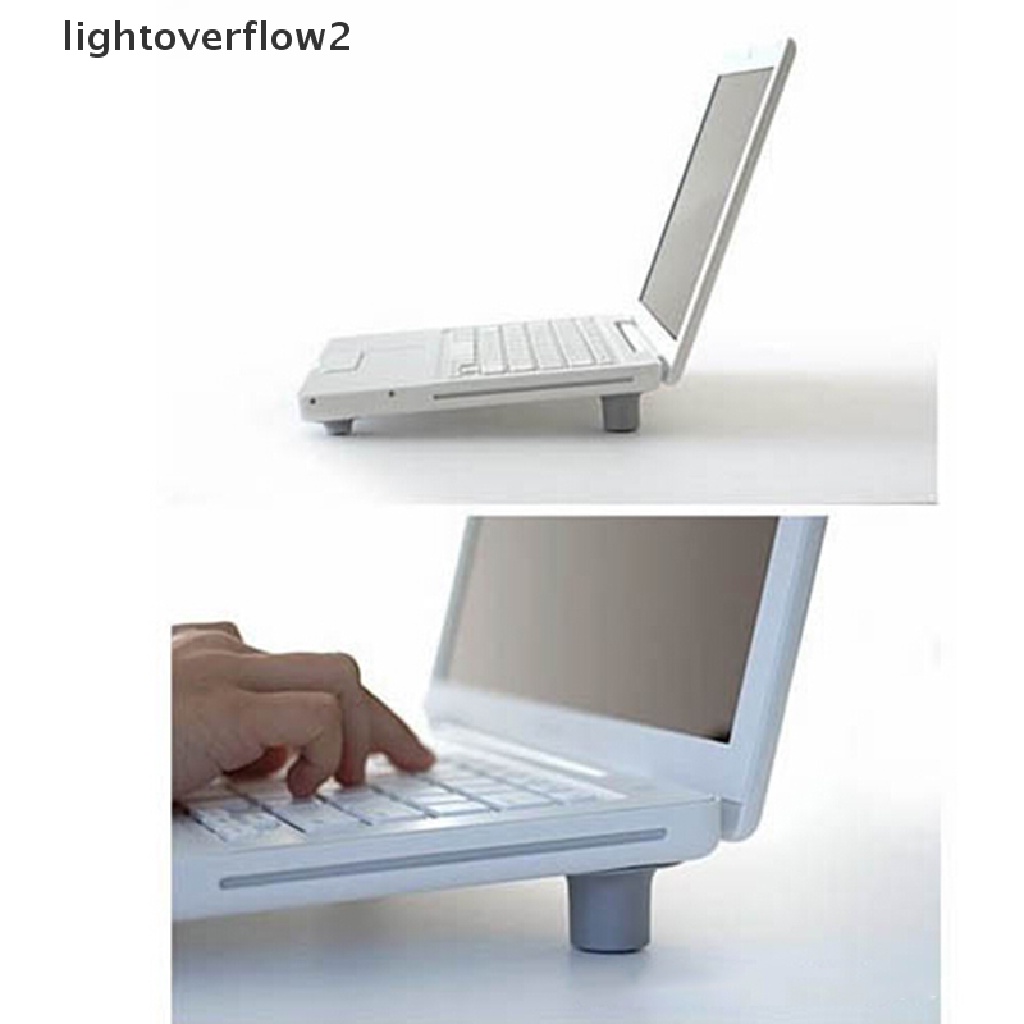 (lightoverflow2) 2pcs Stand Pad Pendingin Anti Slip Untuk Laptop / Notebook