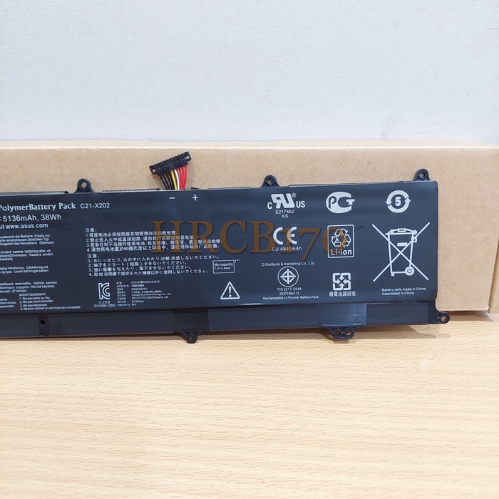 Baterai Asus X201 X201E S200E C21-X202 Battery Asus X201E New