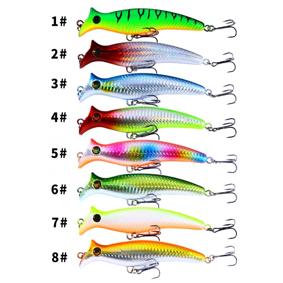 UMPAN PANCING POPPER 12.5CM 20G MODEL (PO044) TERSEDIA 8 WARNA