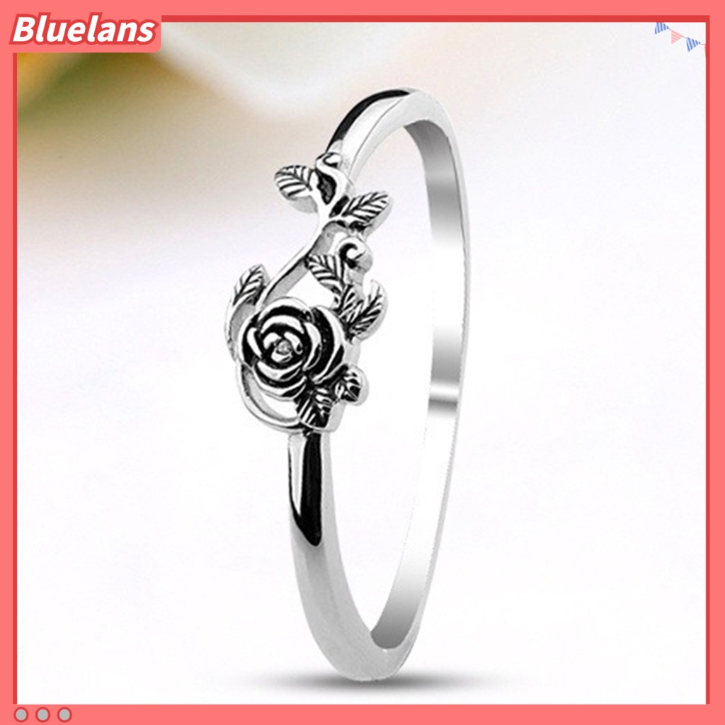 Bluelans Wedding Ring Rose Design Elegant Classic Delicate Wedding Ring