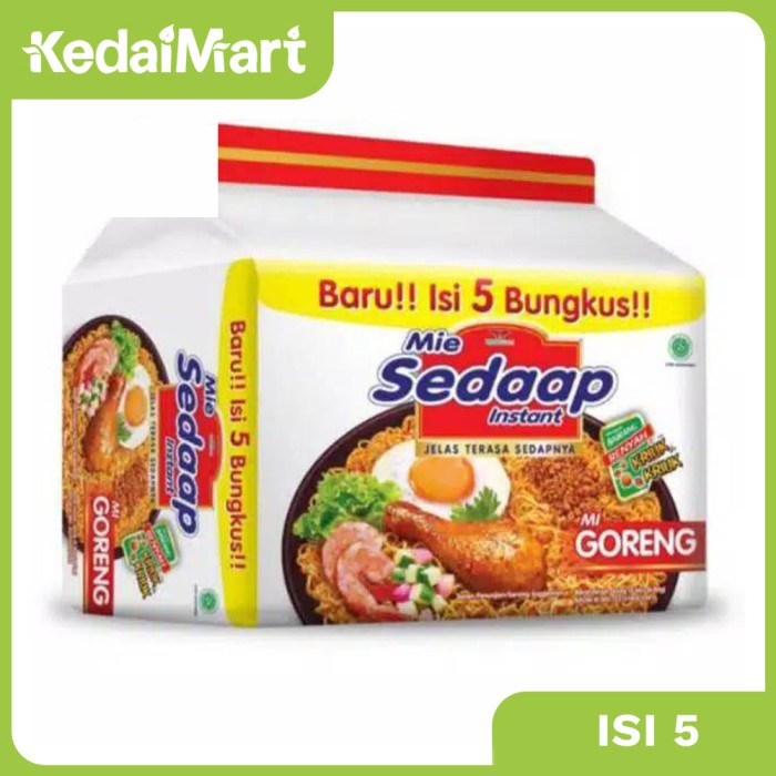 

TERLARIS Mie Sedaap Goreng Isi 5 x 80 Gram