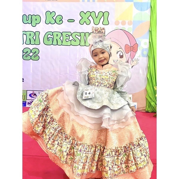 Preloved baju anak baju damar kurung fashion show pesta baju muslim