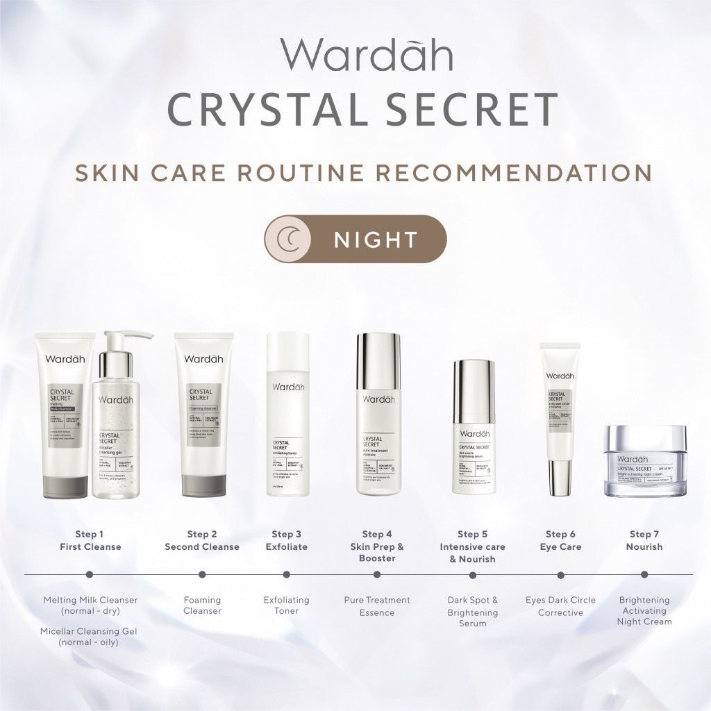 Wardah Crystal Secret Brightening Day Cream &amp; Night Cream 15ml &amp; 30gr