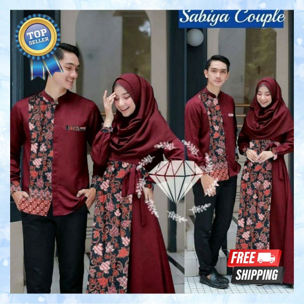 Sarimbit Lebaran (2023) Hafiz&Hafizah Family Gamis Plus Khimar- Baju Couple Keluarga Terbaru Ruby Ga
