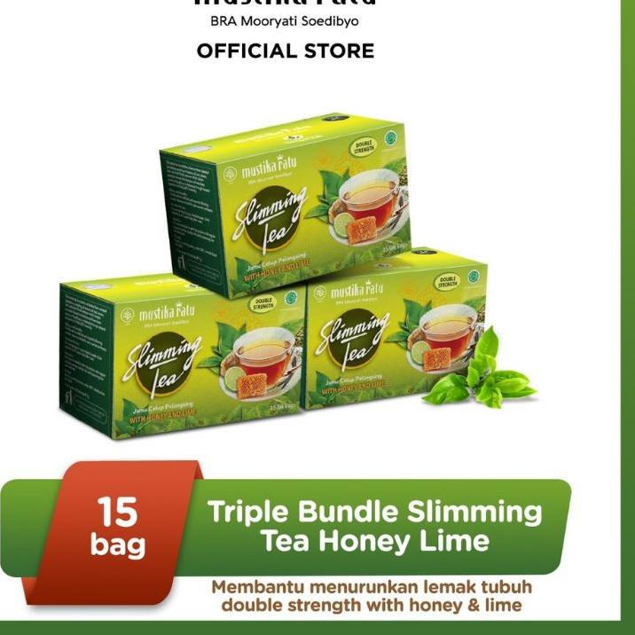 

Quality Control✅[Mustika Ratu] Triple bundle Slimming Tea Honey Lime isi 15 bags|KD4