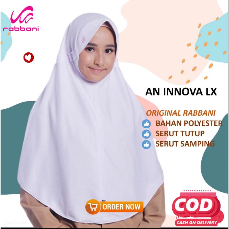 Kerudung Sekolah INNOVA LX - RABBANI original INNOVA LX Jilbab Kerudung Sekolah Anak dan Dewasa Inst