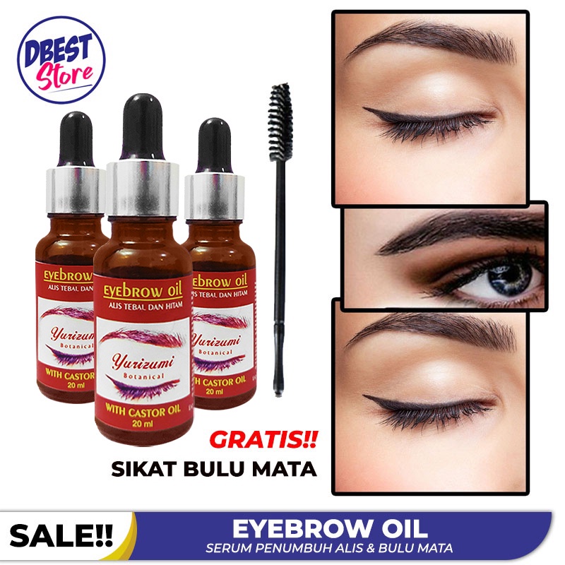 [BISA COD] Eyebrow Eyelash Oil Penumbuh Alis dan Bulu Mata Hitam Lebat Alami + GRATIS 1PCS SIKAT BULUMATA