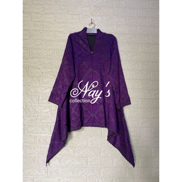 kebaya tenun bulu ungu NC 919