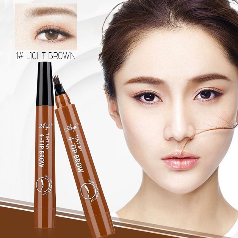 Automatic Pensil Alis Bercabang Empat Eyebrow Pencil Tahan Air PigmenOriginal 4 Warna