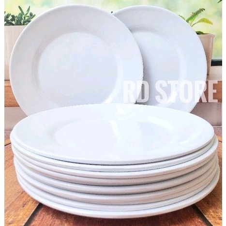 Promo 12.pcs Piring makan saji 26.cm 10.inc melamine polos