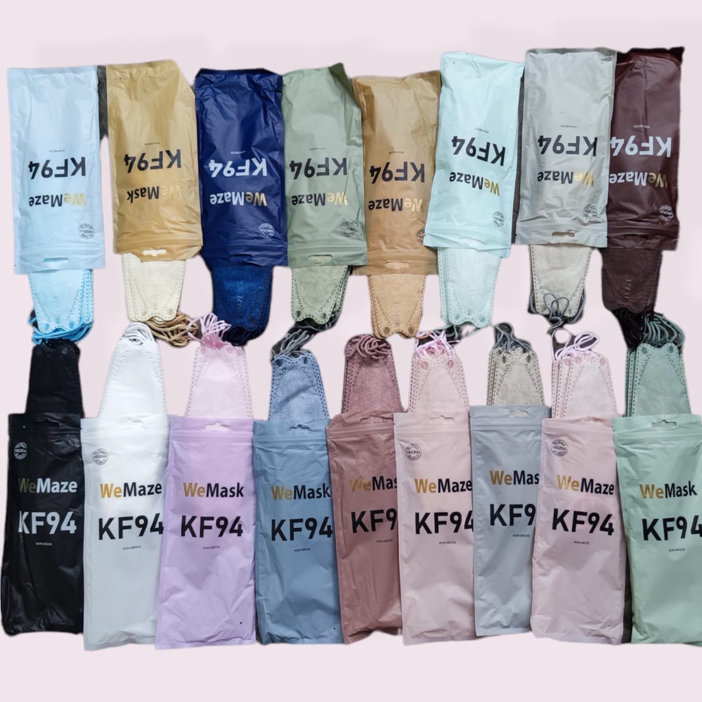 Masker Kf 94 Murah Masker Kf94 Isi 50 Pcs Dewasa Hitam Putih Warna