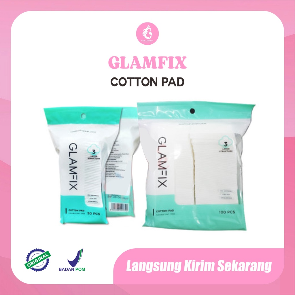 Glamfix Cotton Pad-Flexible Lint-Free-3 Layer Structure-Hight Absorbency-Ultra Soft-Hypoallergenic