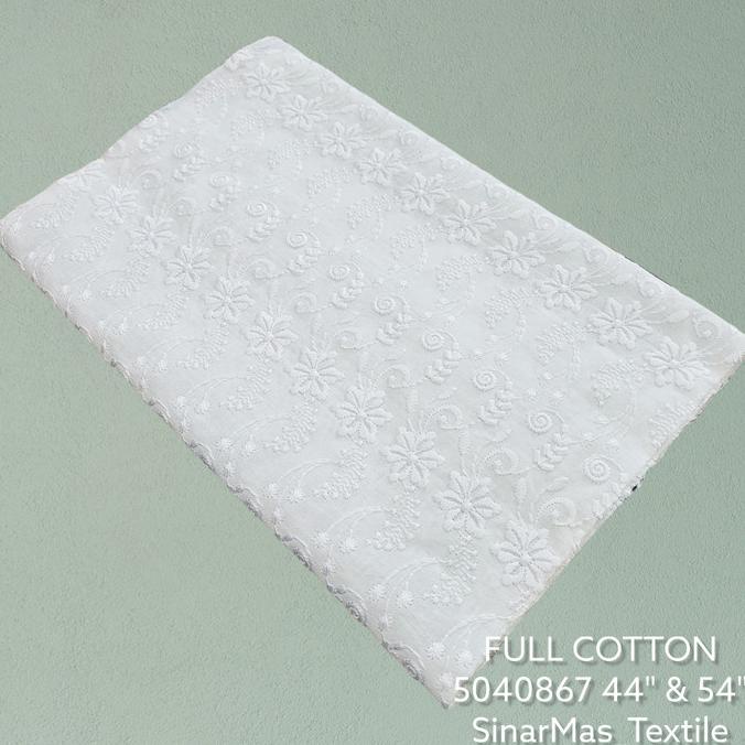 Kain Grosir Mukena Mewah Muslim Hijab NEW KATUN BORDIR 1=16yards