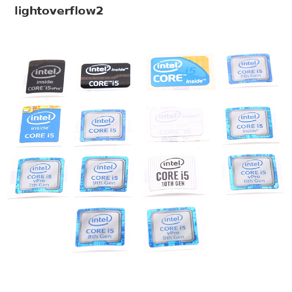 (lightoverflow2) 5pcs Stiker Label Seri i5 Untuk Dekorasi Notebook / Komputer Desktop