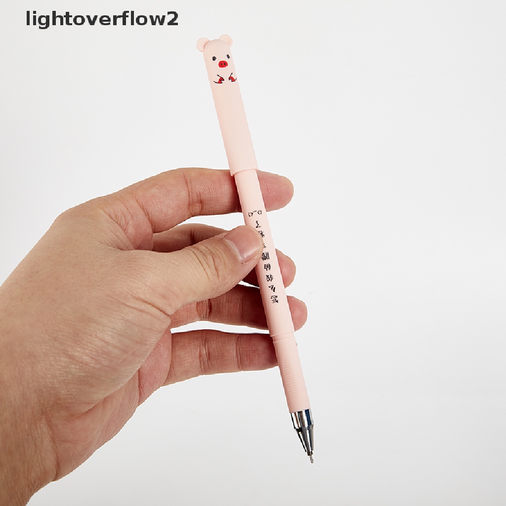 (lightoverflow2) 4pcs Pulpen 0.35mm Bisa Dihapus Gambar Kartun Panda