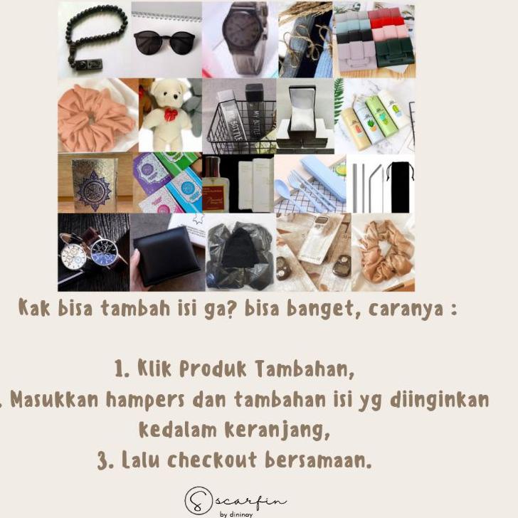 

[Ready Stok]Hampers Kado Cewek Gift Box Hijab Murah Premium | Hampers Lebaran Segi Empat Kado Ulang Tahun | Kado Wisuda Cewek Nikah | Bella Square Hampers Jilbab Graduation Gift / Gift Box Perempuan/Hampers Lebaran Ramadhan/Hantaran/Wedding | scarfin.offi