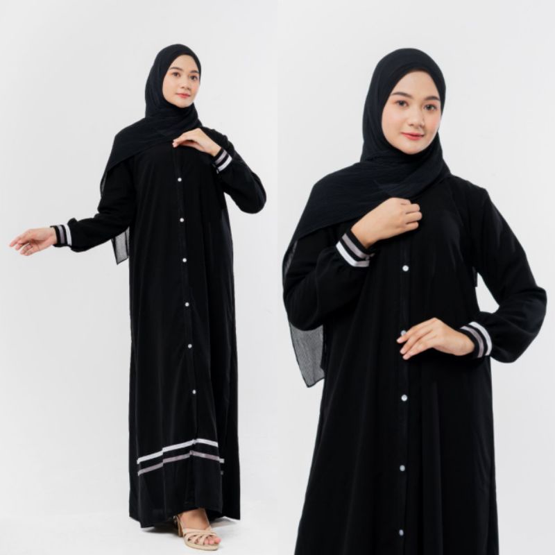 Abaya Pesta Sifon Arab mesir terbaru outfit lebaran 2026