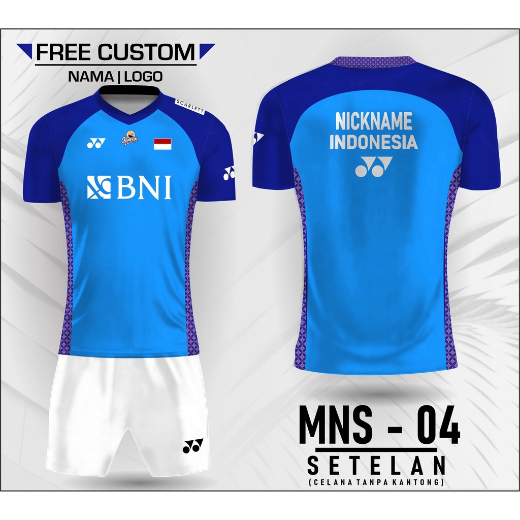 Setelan Jersey Badminton The Minions Denmark Open 2022 Baju bulutangkis Yonex bp