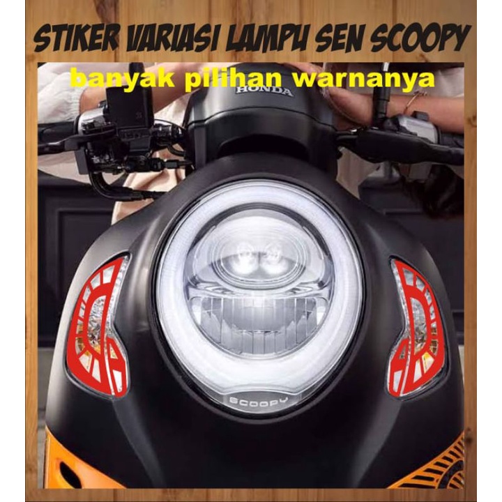 stiker skotlet variasi pelindung sen depan belakang motor scoopy 2021/202
