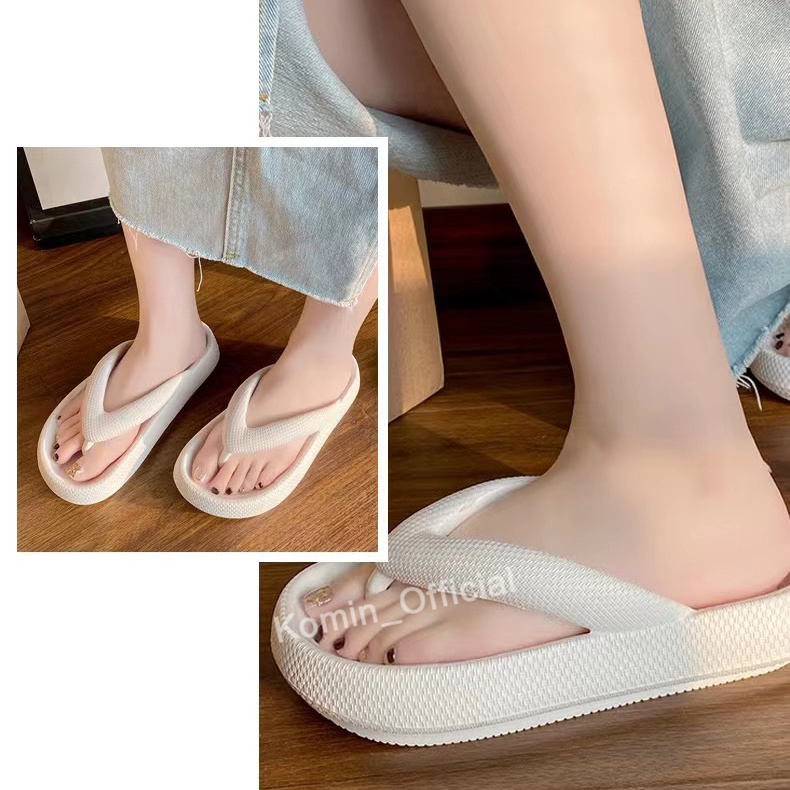 [36-41] Komin Sandal Japit Wanita Terbaru Sendal Japit Rumah Empuk Sandal Cewek Kekinian Korea Sendal Phylon Anti Slip