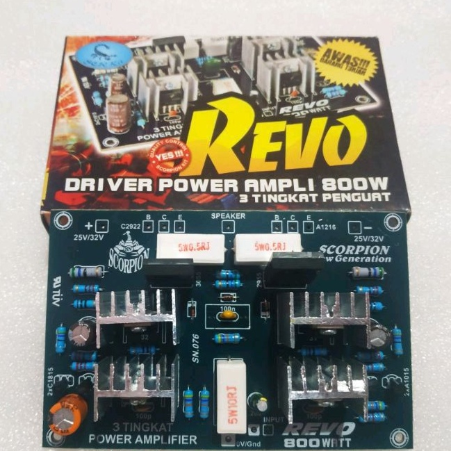 Kit driver power amplifier 3 tingkat Revo 800 watt