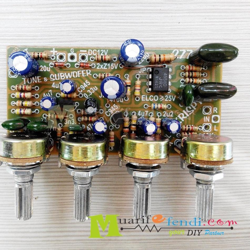 KIT Tone Control Mono subwoofer IC opAmp 4558 Treble subwoofer bass volume krispy 277 ▫ APR.18Oc22ᴮ