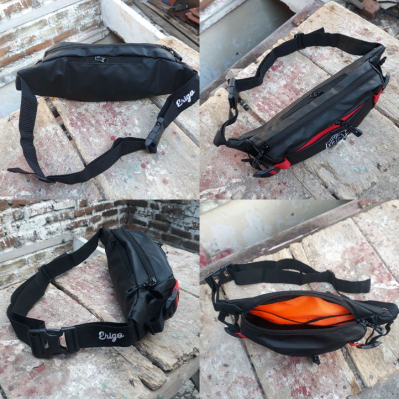 Tas Selempang Pria ERIGO Waterproof WaistBag Pria Wanita Anti Air Anti Sobek Premium Murah