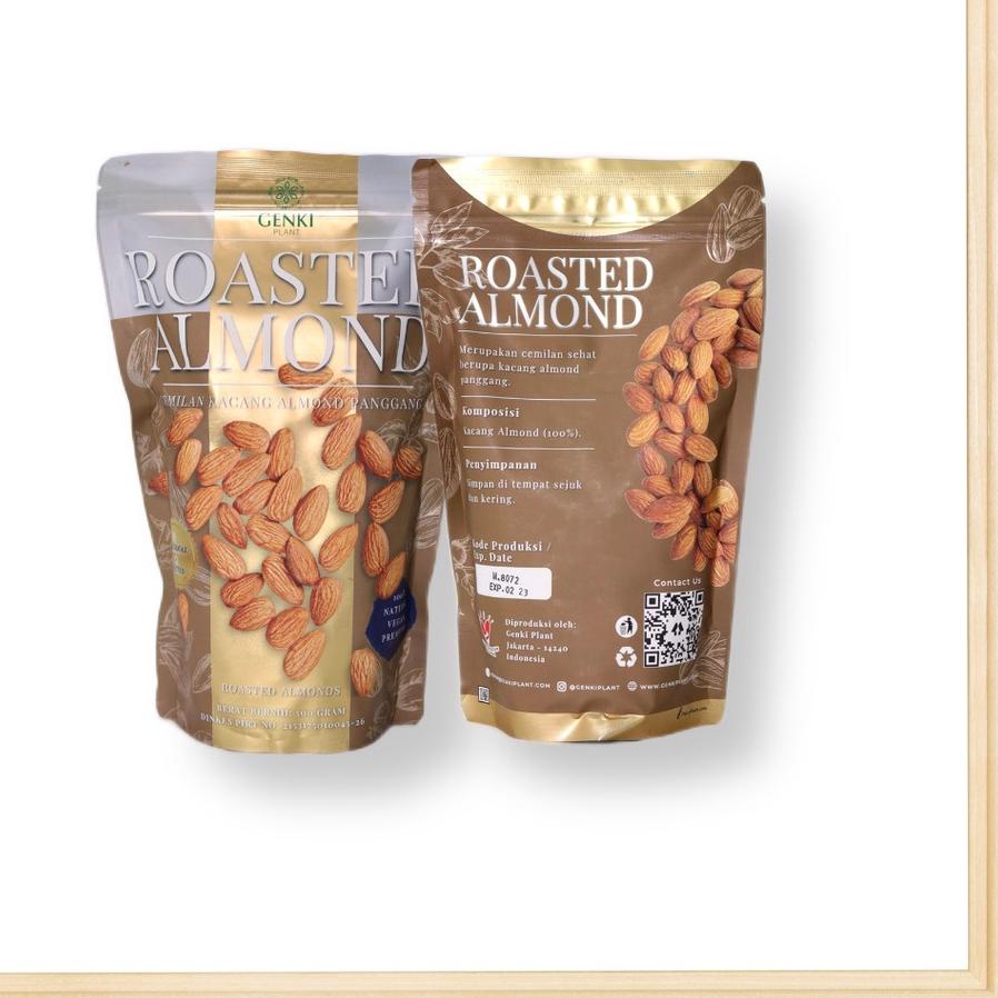 

FREE ONGKIR!Genki Plant Kacang Almond Panggang / Roasted Almond - 250 g|SQ9