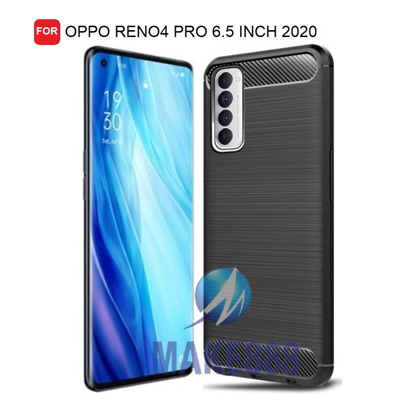 CASE SLIM FIT CARBON IPAKY OPPO RENO 4 PRO SOFTCASE - GA