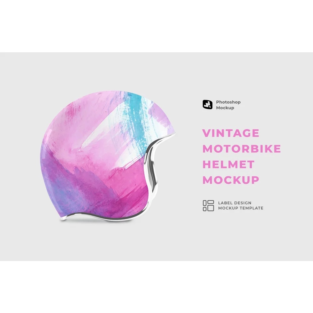 Vintage Motorbike Helmet Mockup