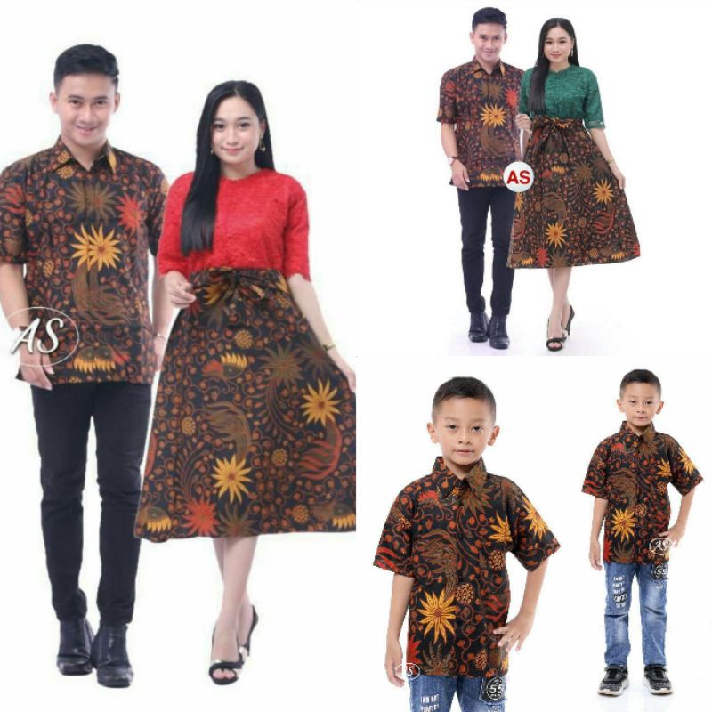 COUPLE DRESS BROKAT TERBARU / COUPLE RNB ROK PENDEK KEMEJA BATIK / COUPLE NATAL PASANGAN