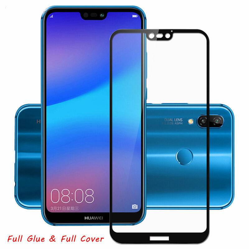 2pcs Tempered Glass Pelindung Layar Huawei P20 Lite Nova 3E Full Cover