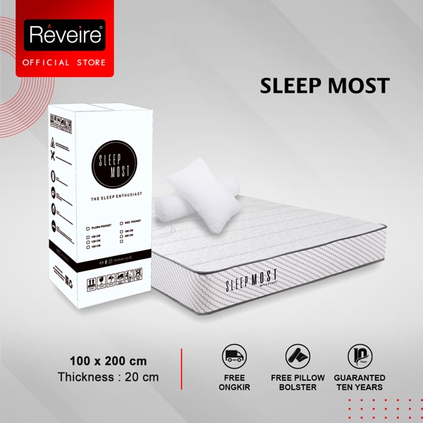 Reveire Kasur Spring bed In A box Sleepmost STD 100x200cm Single