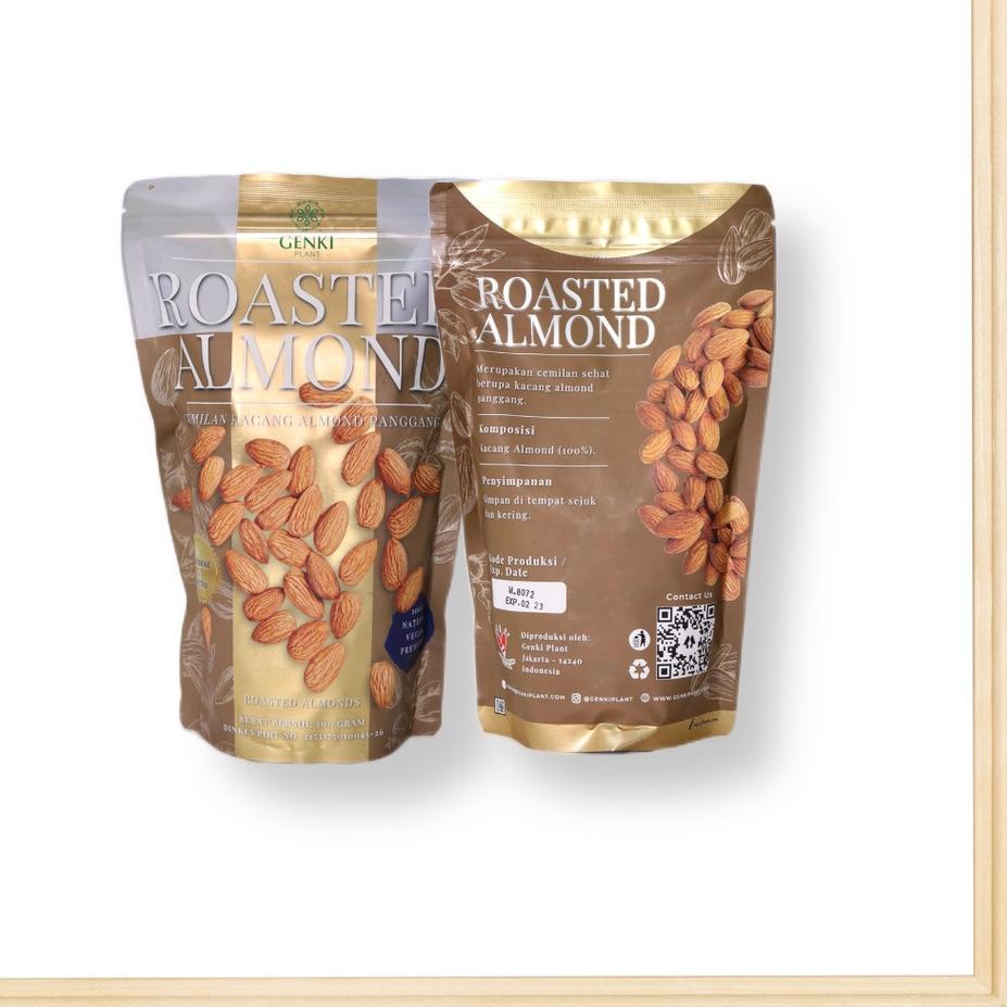

BAYAR DITEMPAT✔️Genki Plant Kacang Almond Panggang / Roasted Almond - 500 g|SQ6