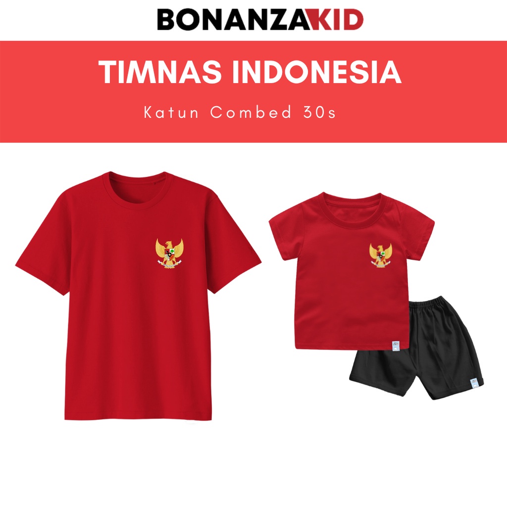 Baju Bola Anak Laki Laki Setelan Bola Anak Laki Laki Timnas Indonesia Size Bayi Sampai Dewasa Katun Combed 30s