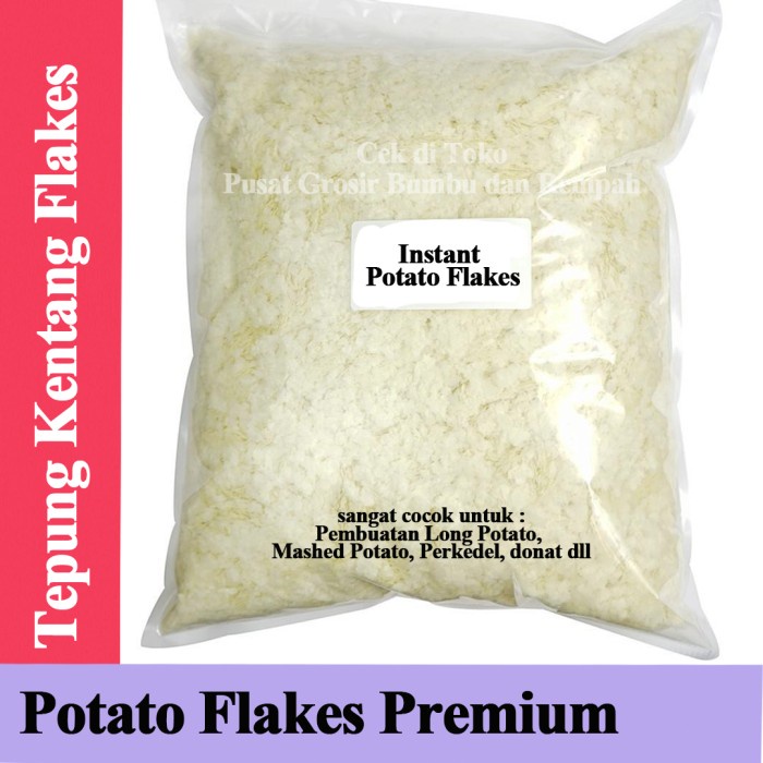 Instant Potato Flakes 100 gr / Long Potato Mashed / Potato Flakes 100g/ Potato Flakes Premium / Tepu