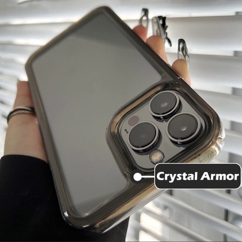 (Free Sticker Apple) Upgrade! Case HD Acrylic Metal Key Button High Quality Hard Case Clear Case Space Case Protection Camera Military Drop Shockproof Compatible For 14 Pro Max 13 Pro Max 12 Pro Max 11 Pro Max XR