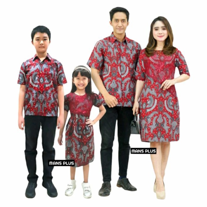 Batik Couple Dress Jumbo Big Size 4L-5L Pasangan Sarimbit Seragam Keluarga DVN