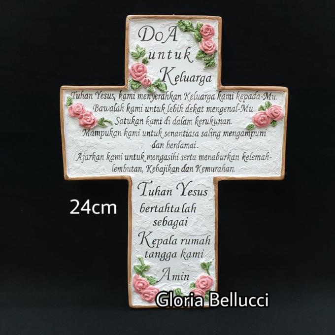 Pajangan Salib Dinding Gantung Doa Untuk Keluarga Dekorasi Hiasan