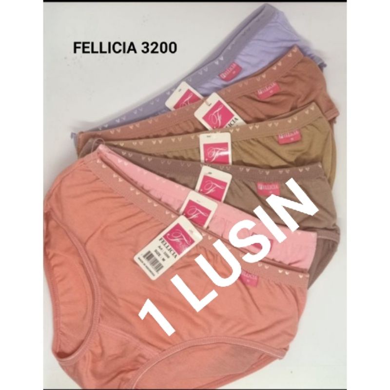 12 PCS/BEEE_91| Fellicia | Celana Dalam Wanita Lusinan | Cd Perempuan Art 3200